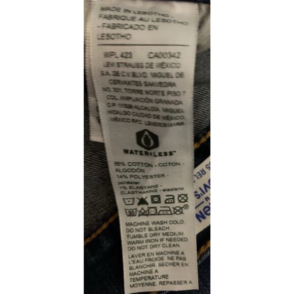 Denizen From Levi's 285 Jeans Mens 38x34 Blue Denim Cotton Stretch Relaxed Fit - Picture 5 of 10